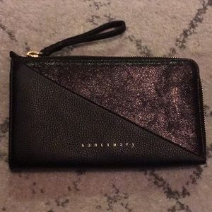 Sanctuary black leather wallet-New
